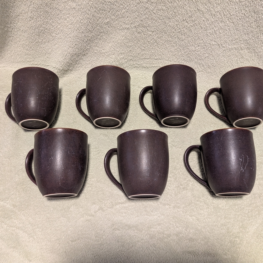Noritake Stoneware Mugs In Kona, Set Of 7